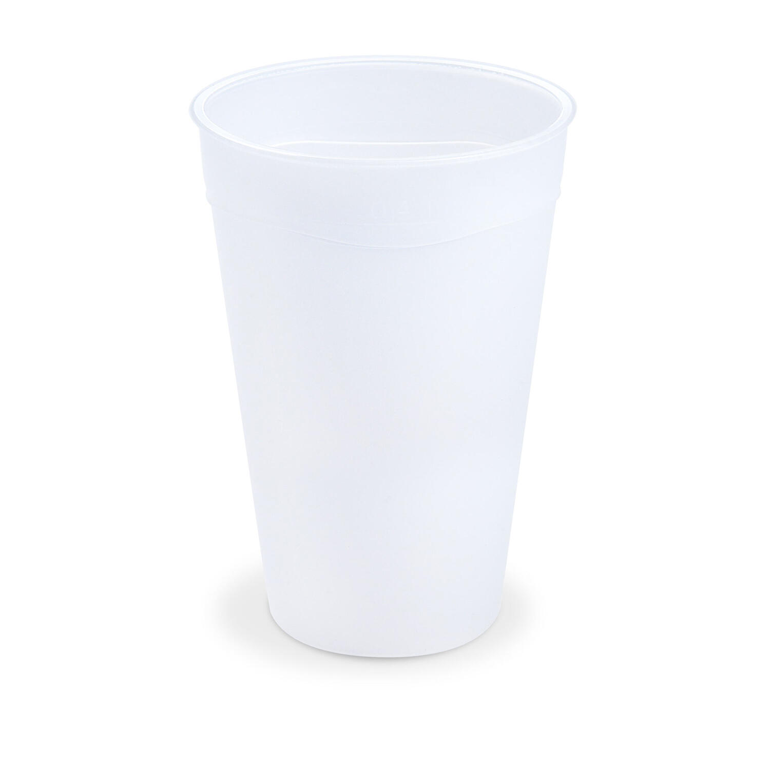 Mehrwegbecher gefrostet mit Eichstrich 400ml Ø90mm, 12 Stk.