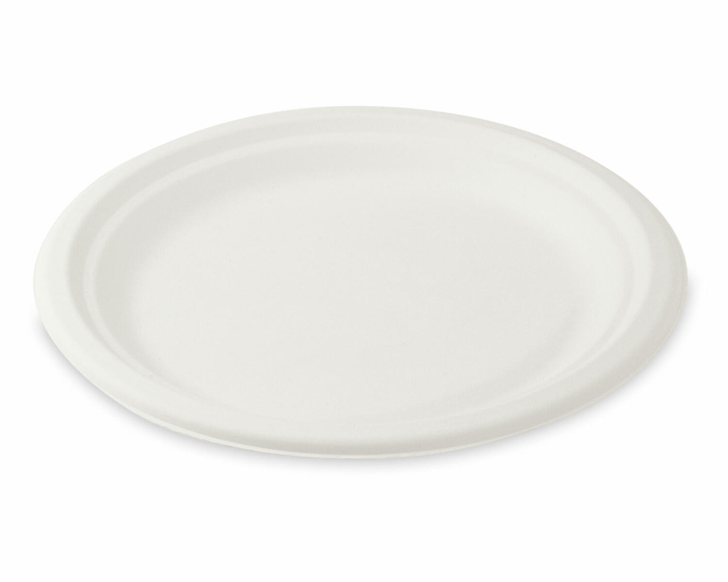 Bio Grillteller Fleischteller rund aus Zuckerrohr Bagasse Ø 22 cm, 10 Stk.
