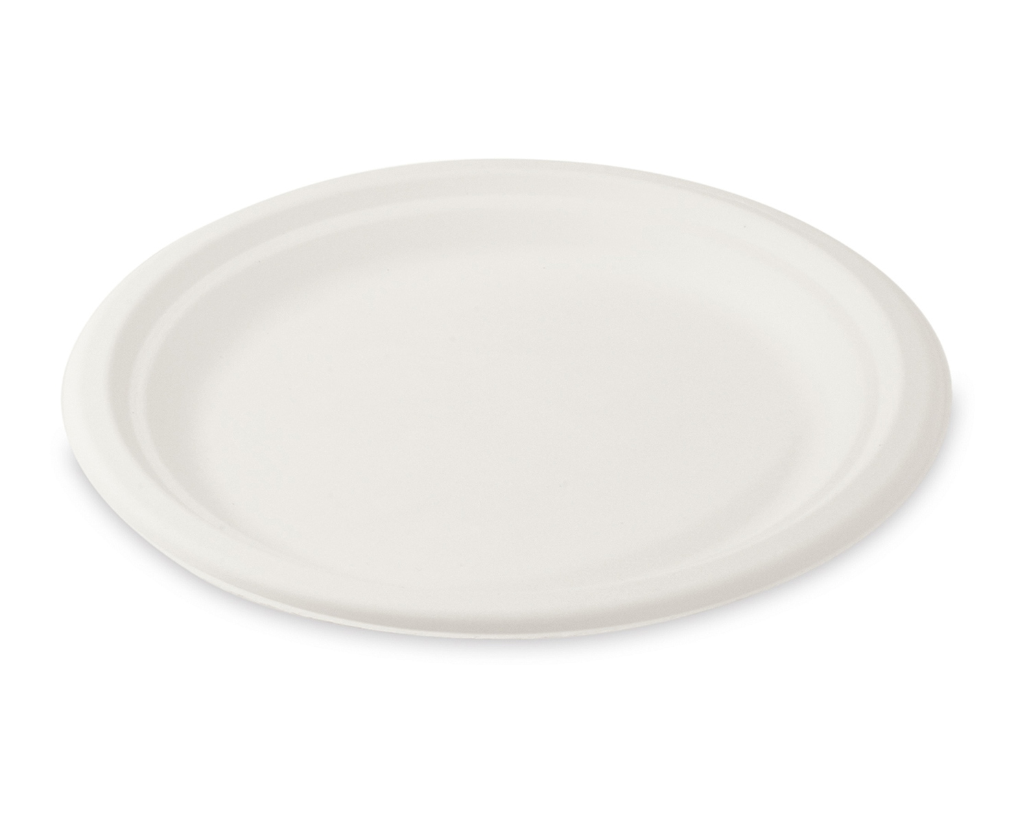 Bio Grillteller Fleischteller rund aus Zuckerrohr Bagasse Ø 22 cm, 50 Stk.
