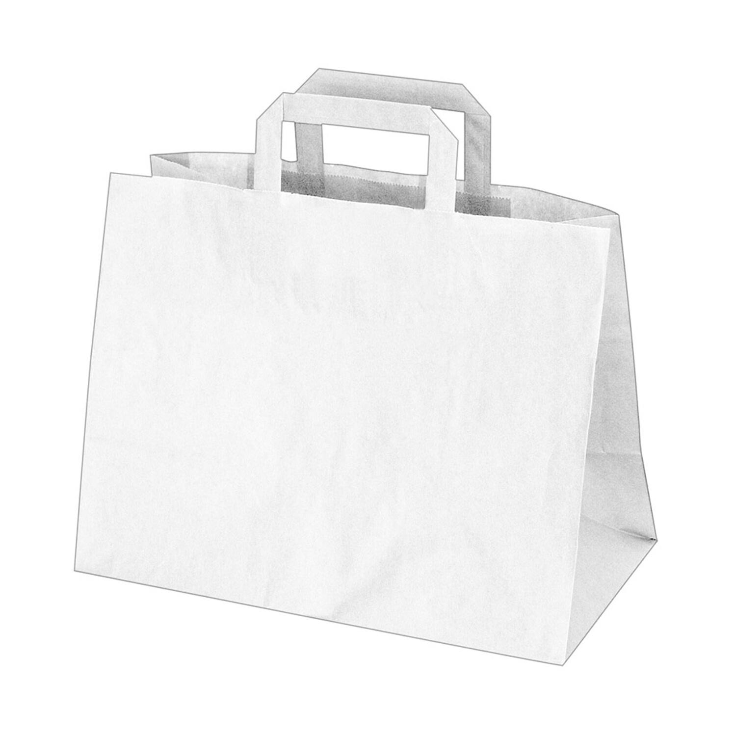 GASTRO Papiertragetaschen 27 x 32 x 16 cm mit EAN-Code weiss,  50 Stk.