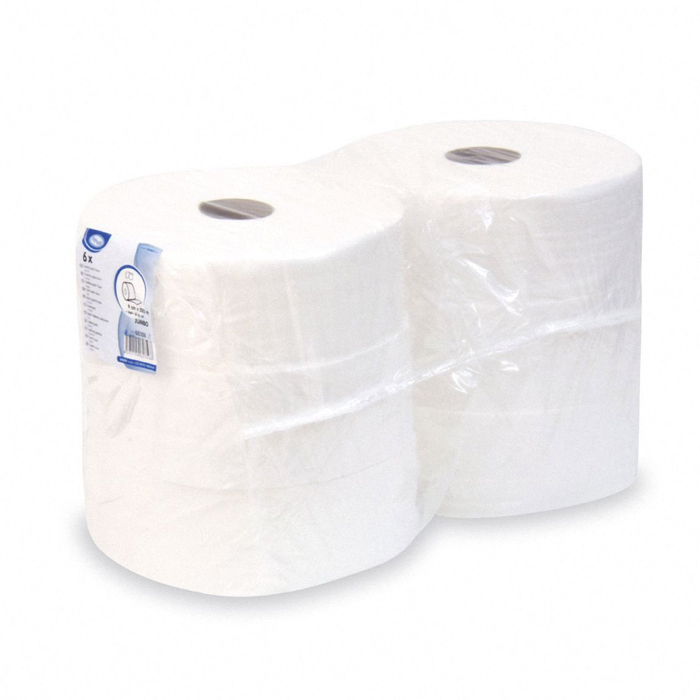 Toilettenpapier perforation Tissue 2-lagig Ø 25cm 240m Klopapier weiß,  6 Stk.