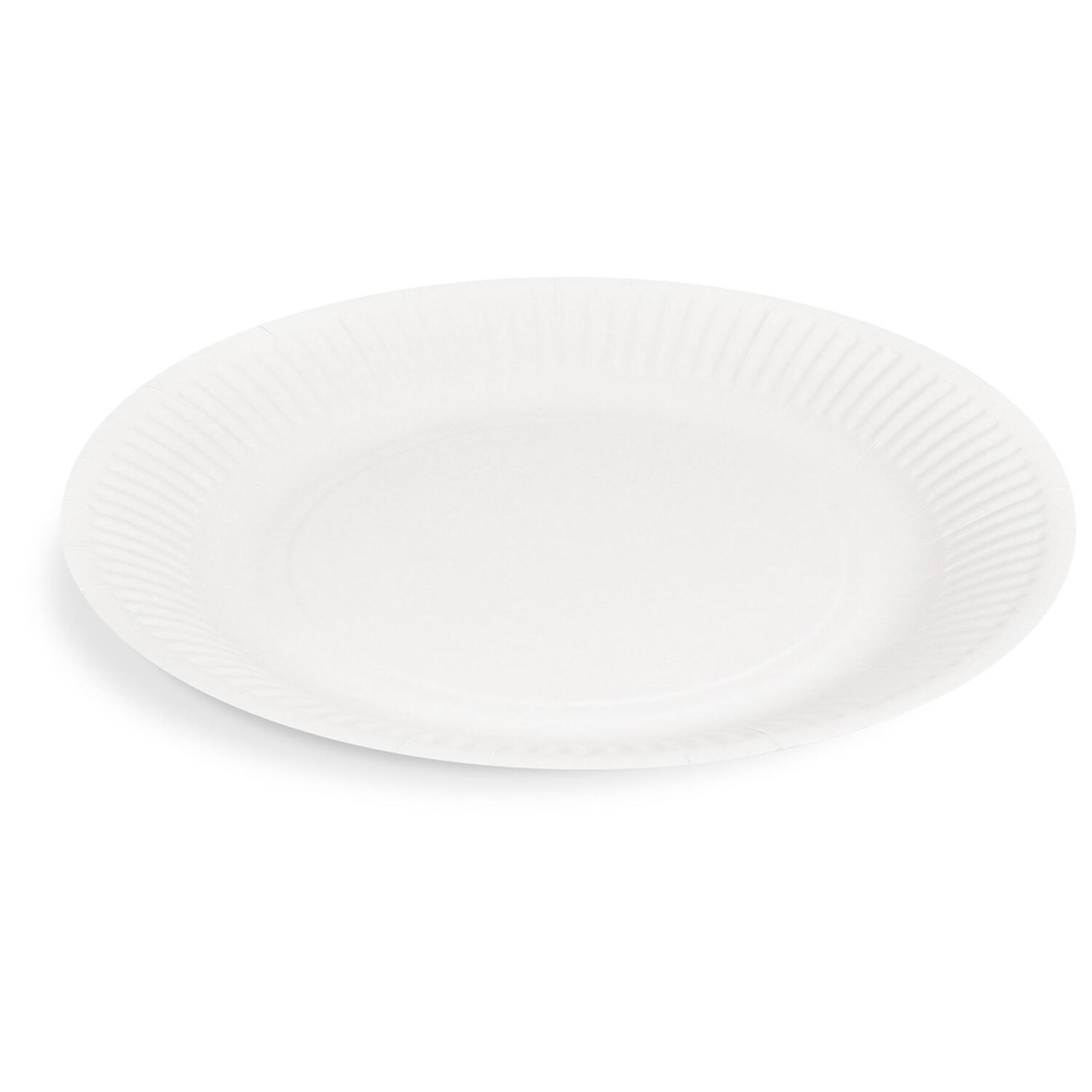 BIONATURE Pappteller rund Ø23cm weiß, 10 Stk.