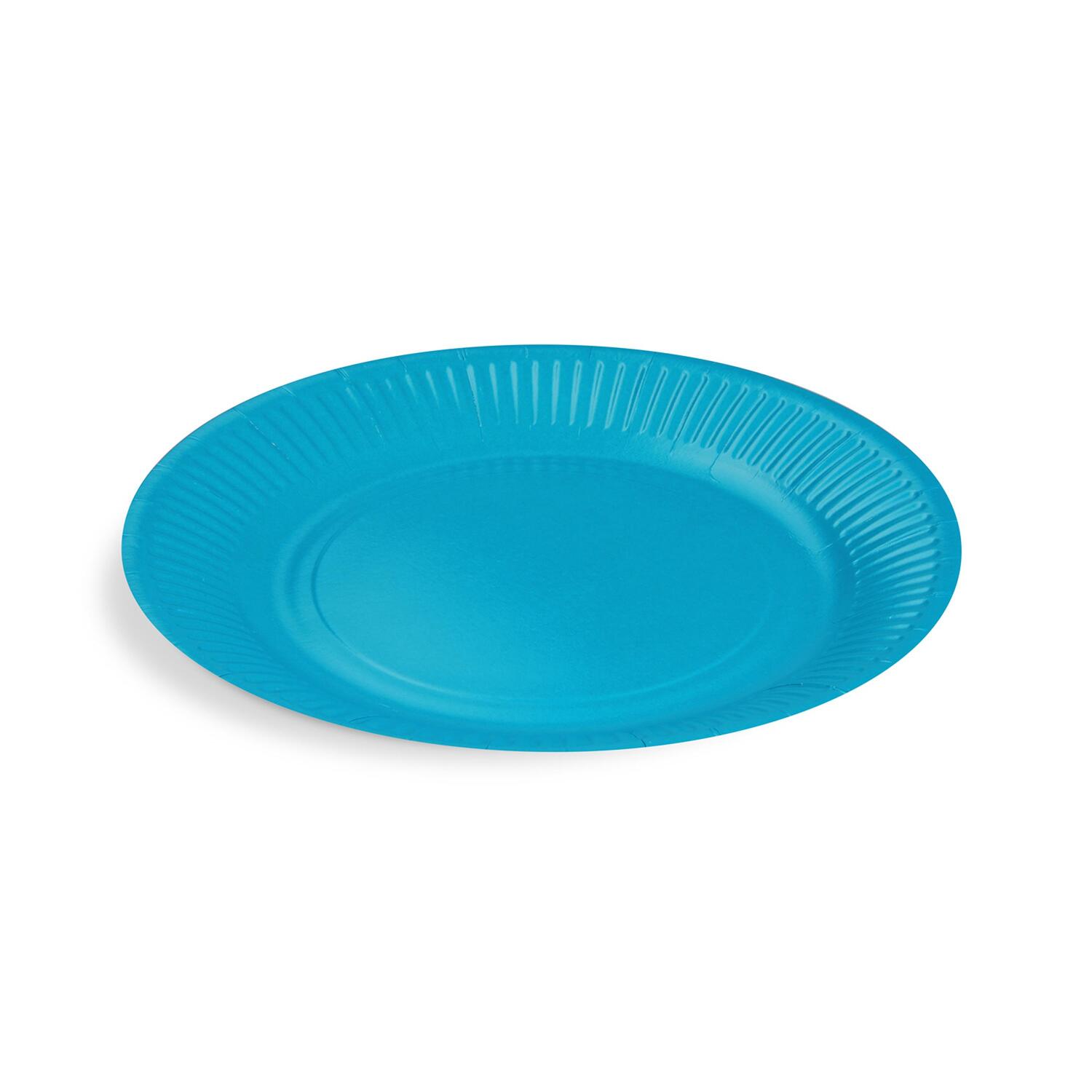 BIONATURE Pappteller Partyteller FSC Mix rund Ø23cm fettdicht blau, 10 Stk.