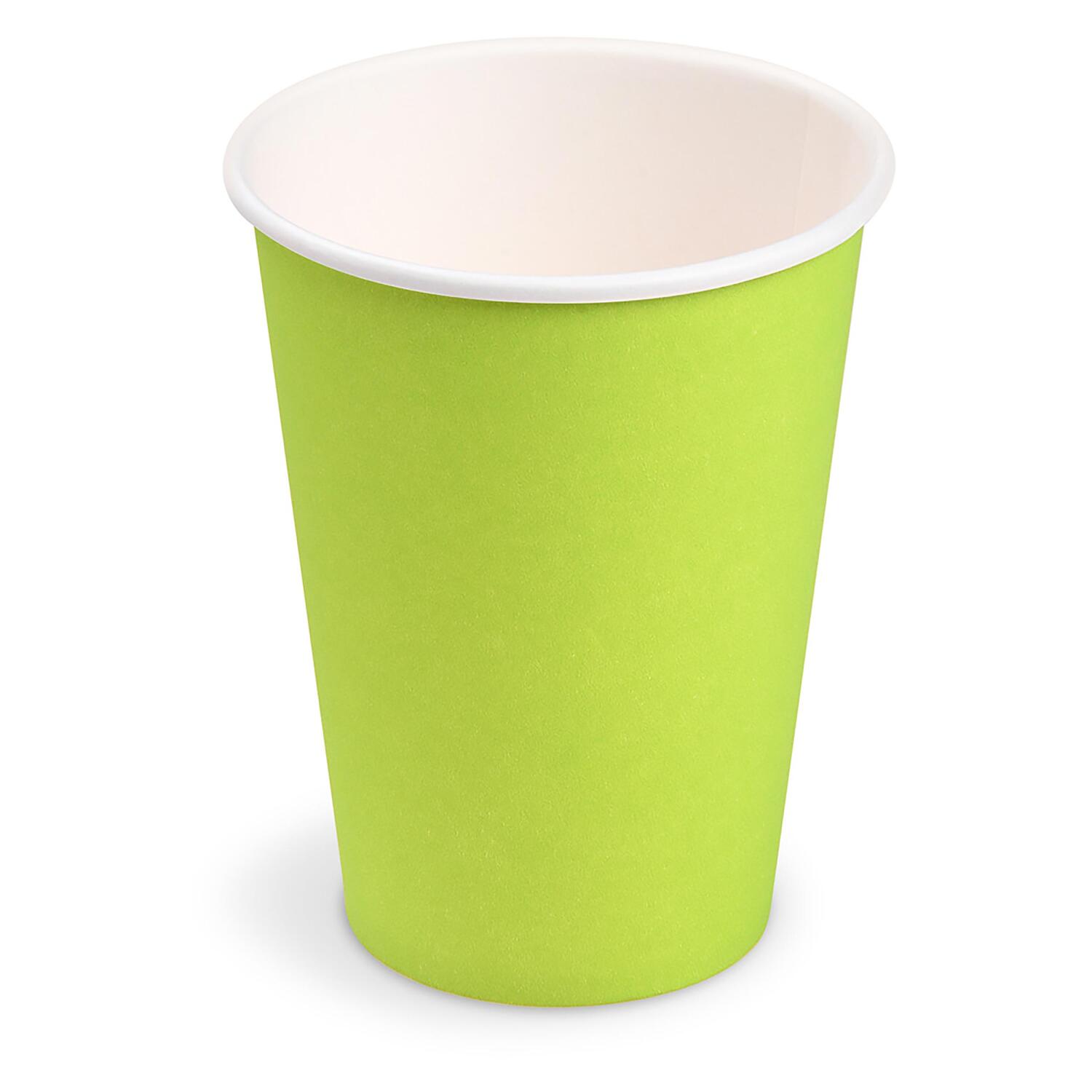 Getränkebecher Party/Pappbecher grün 240ml, Ø 74mm, 10 Stk.