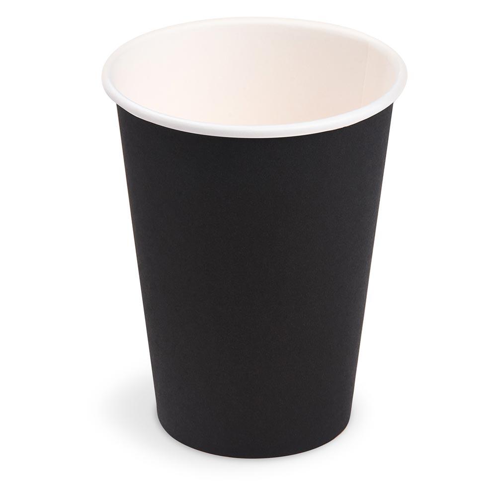Getränkebecher Party/Pappbecher schwarz 240ml, Ø 74mm, 10 Stk.