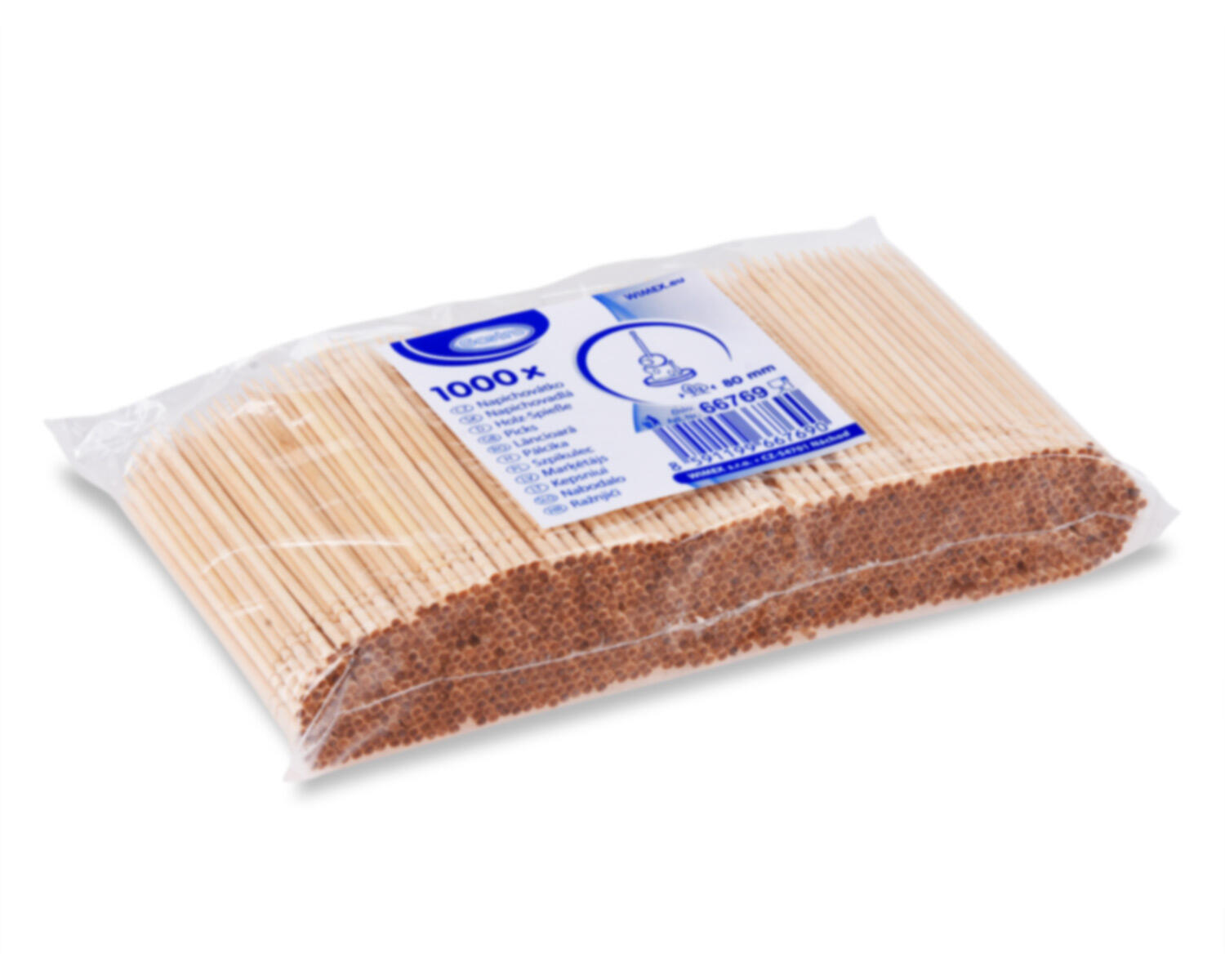 Holzspieße Ø 2,5 x 80 mm für BBQ Grillen, Fingerfood, Rohkost, 1000 Stk.