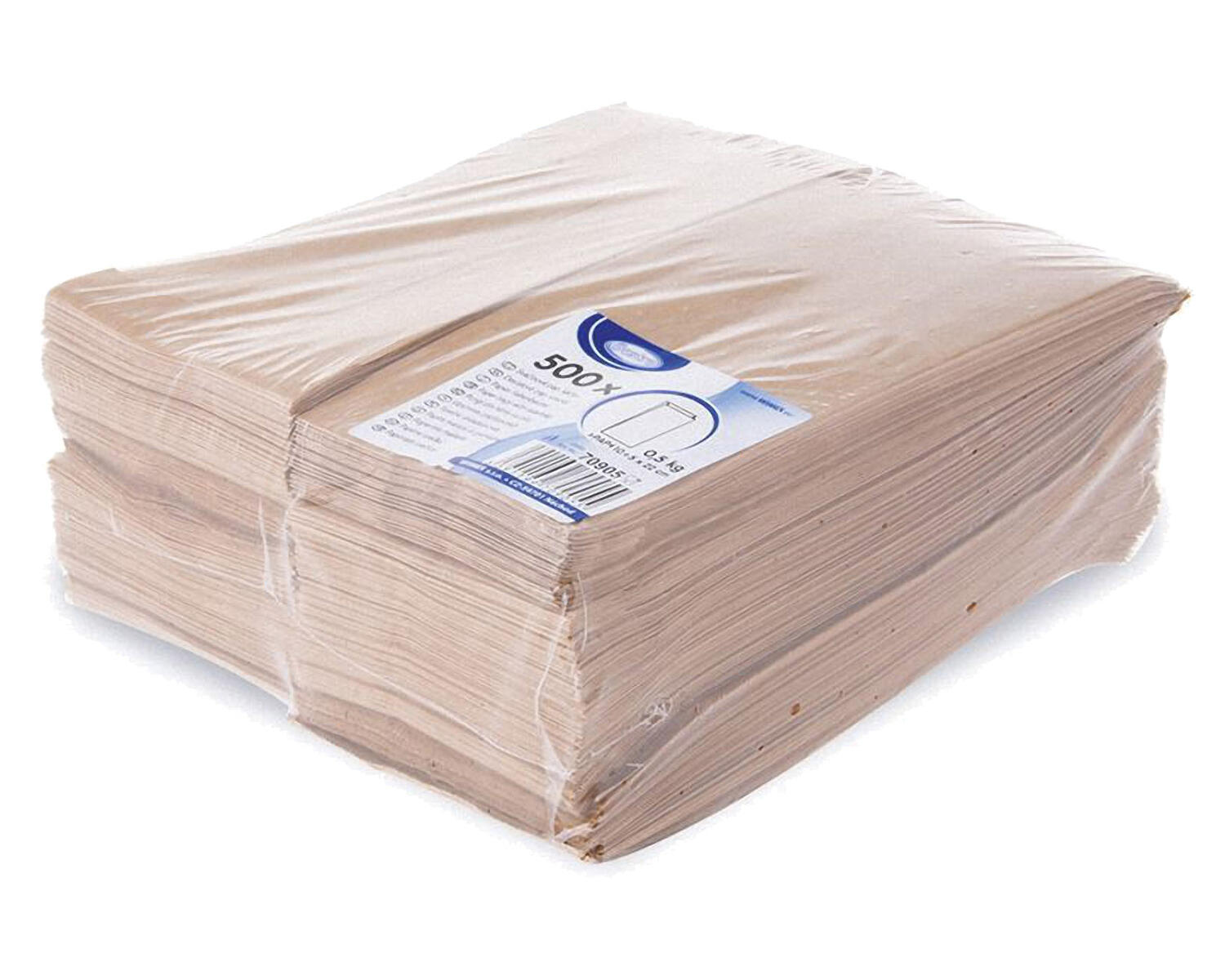 Papierfaltenbeutel Papiertüten braun 10+5 x 22 cm für ca. 0,5kg Inhalt, 500 Stk.