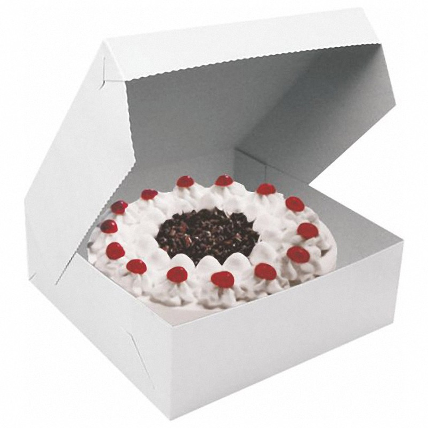 Kuchenkarton Tortenkarton 22x22x9cm, wei, 10 Stk.