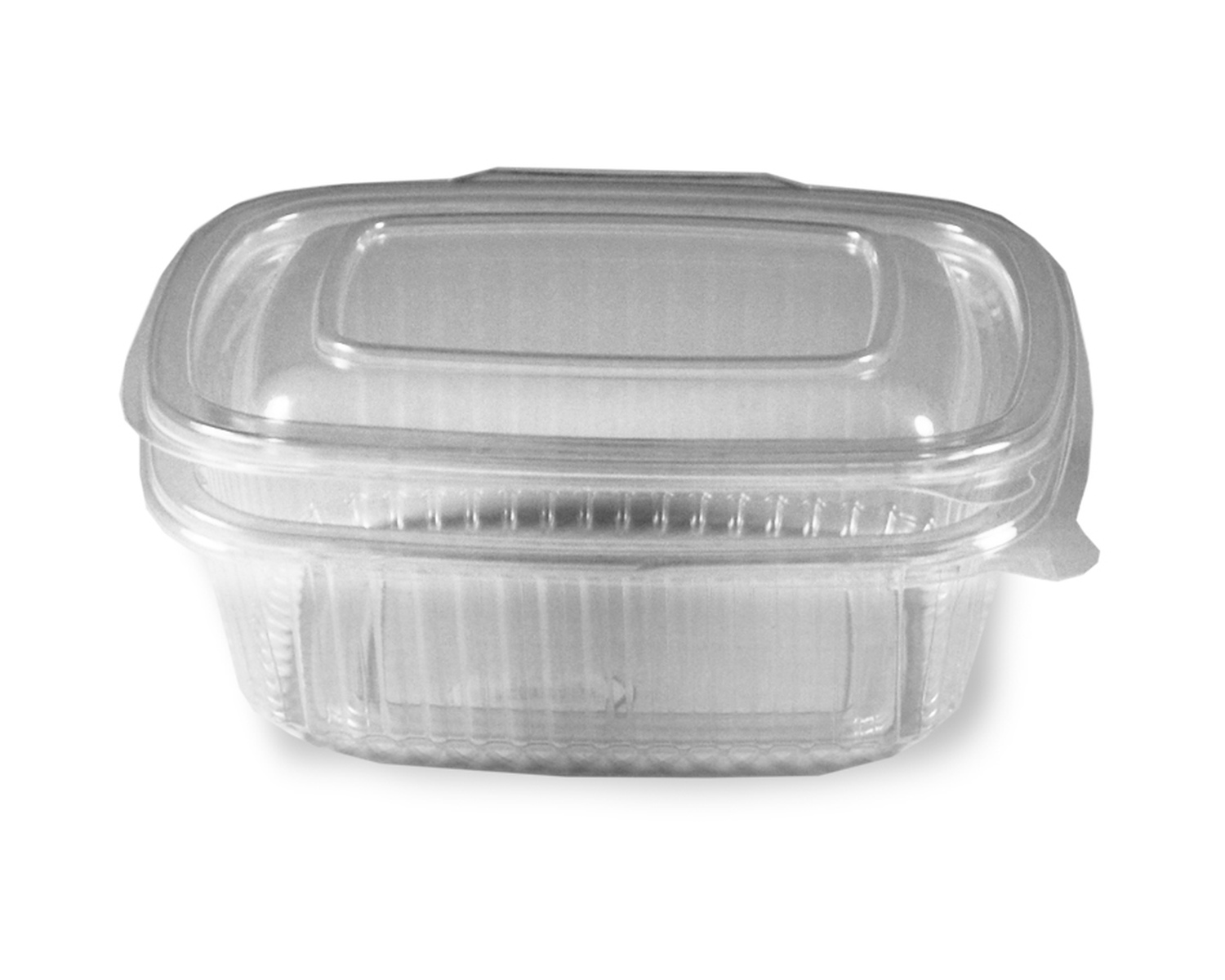 Feinkostbecher klar mit angehängtem Deckel 375 ml PP, 50 Stk.
