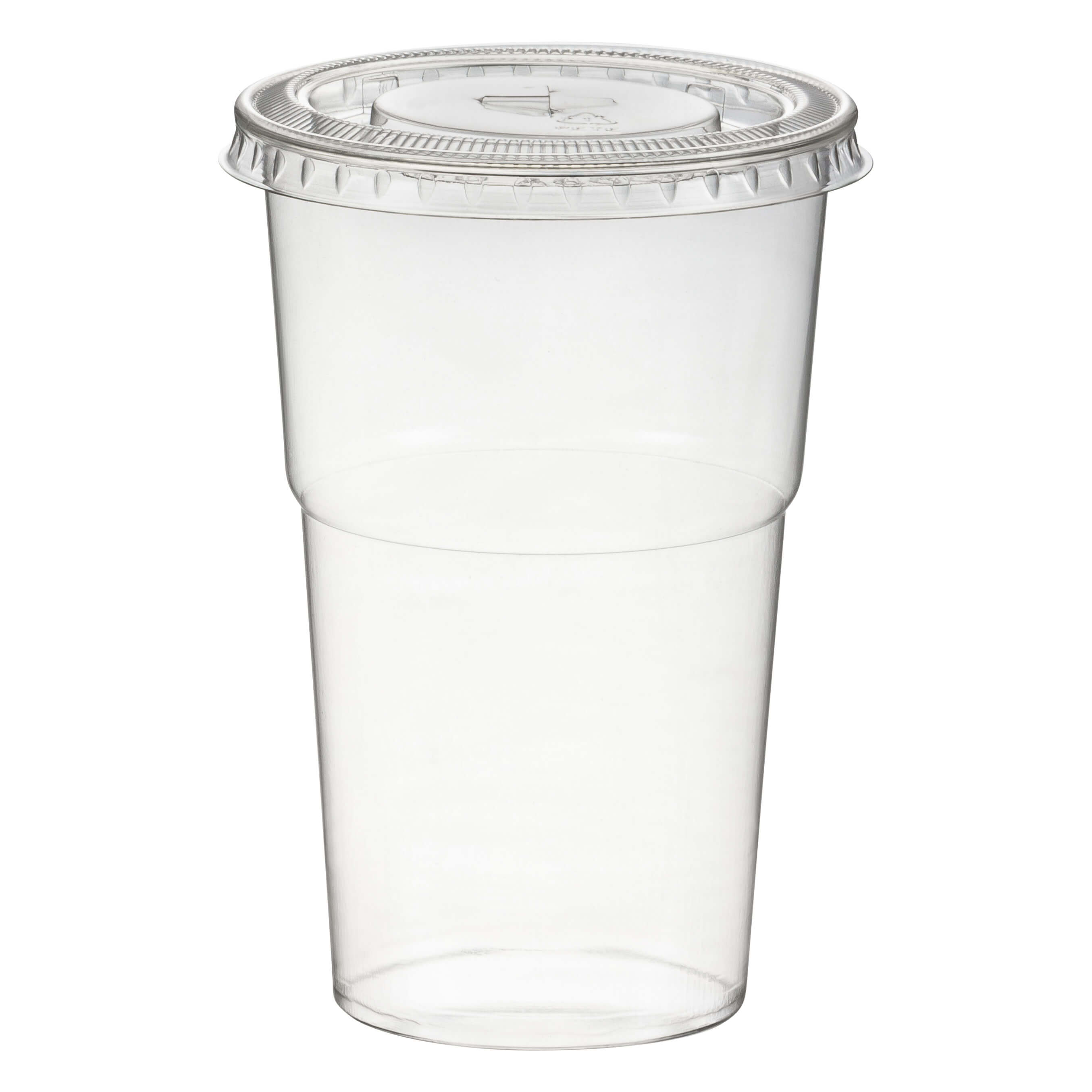 Smoothiebecher inkl. Deckel mit Schlitz 250 ml,  78mm, PET, glasklar, 50 Stk.