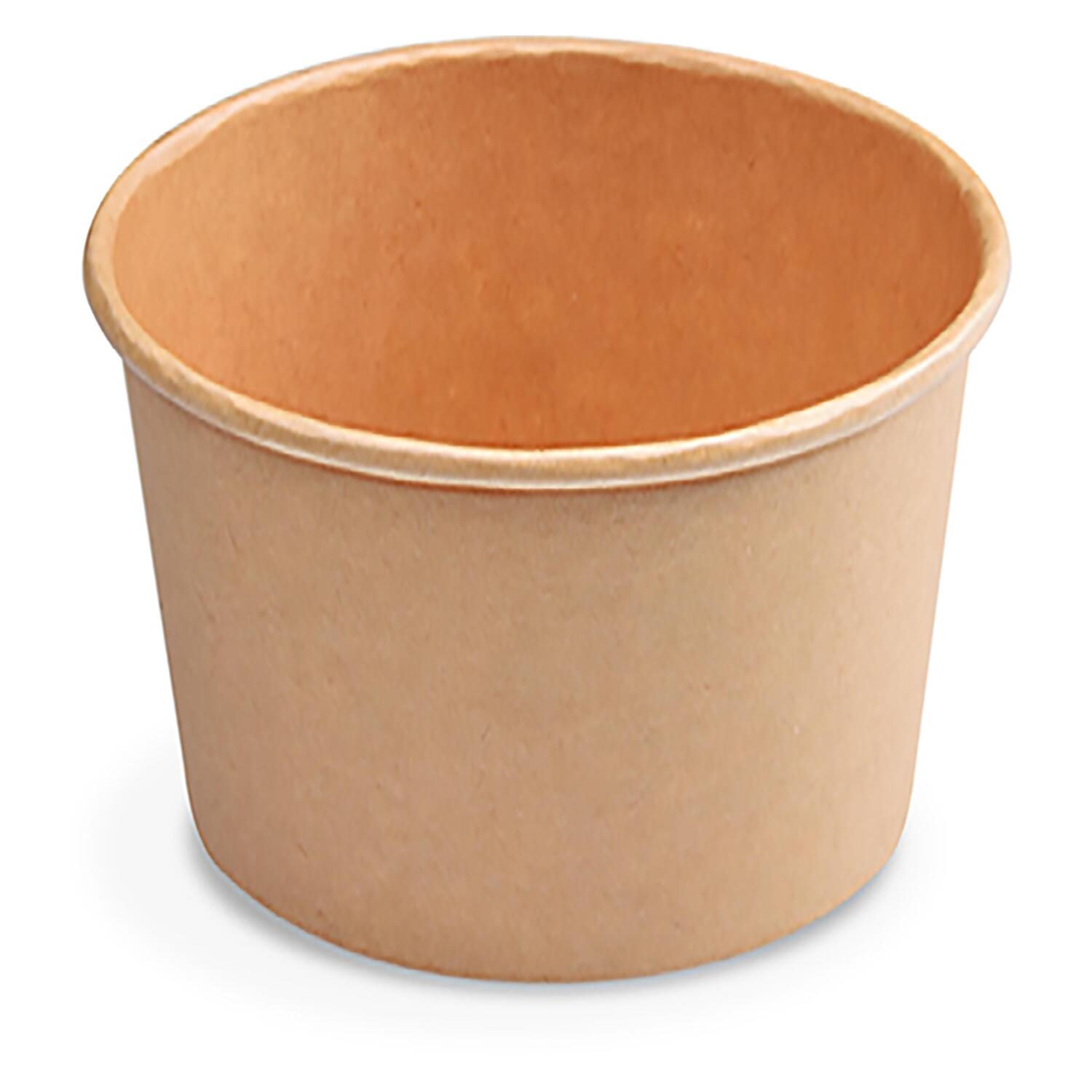 Eisbecher aus Kraftpapier braun Ø75mm 125 ml, 50 Stk.