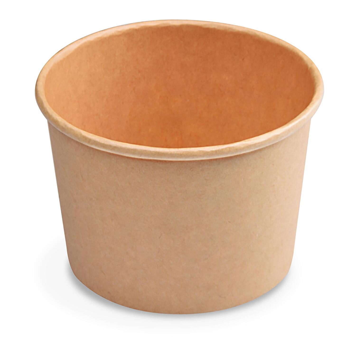 Eisbecher aus Kraftpapier braun Ø90mm 250 ml, 50 Stk.