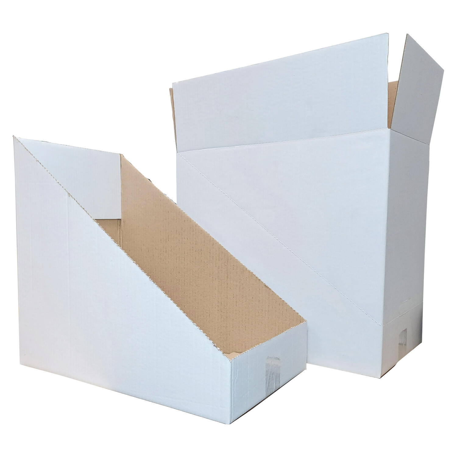 Faltkarton Regalkarton Lagerkarton perforiert 400x260x370mm (Außenmaß) 1-wellig weiß