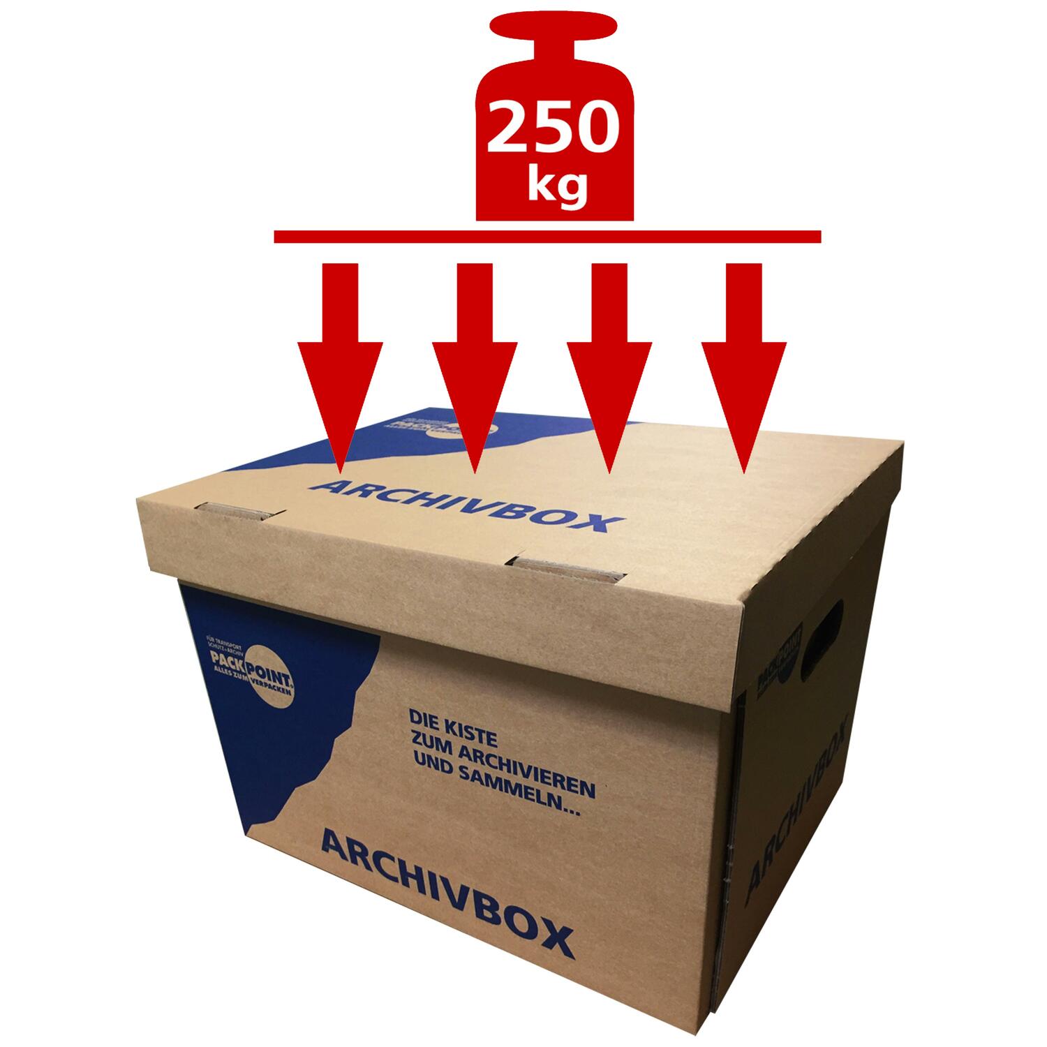 Archivbox Lagerbox 400x320x290mm extrem stabil, bis 250kg stapelbar