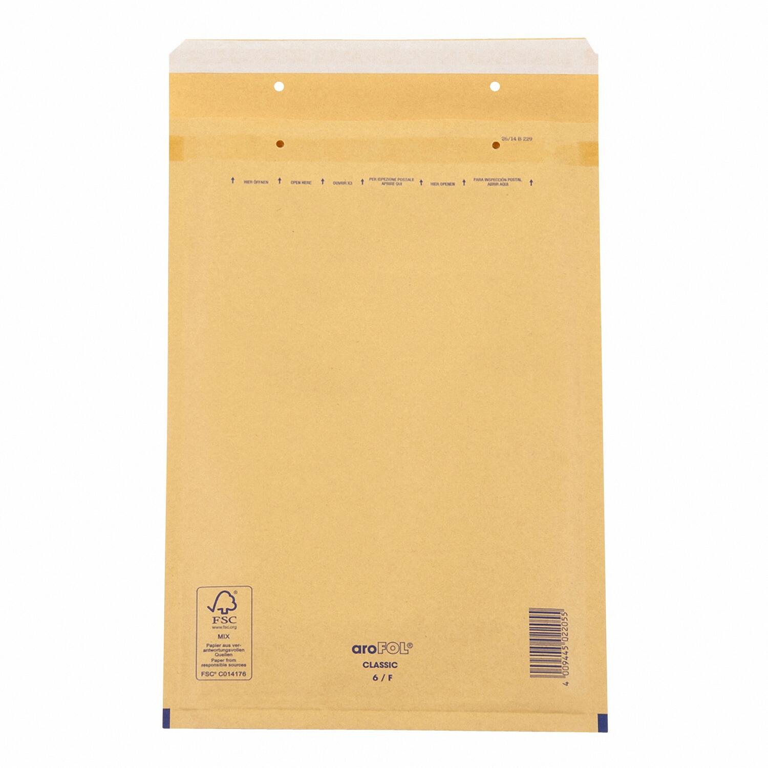 AROFOL CLASSIC Luftpolstertasche  6/F-16, 215x340mm, für A4+, braun