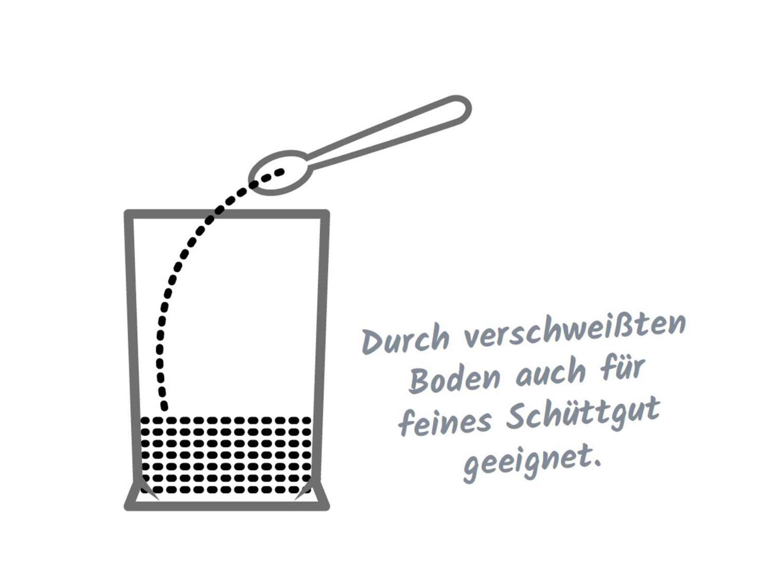 Blockbodenbeutel hochtransparent  70 + 40 x 190mm mit verschweitem Boden, 100 Stk.
