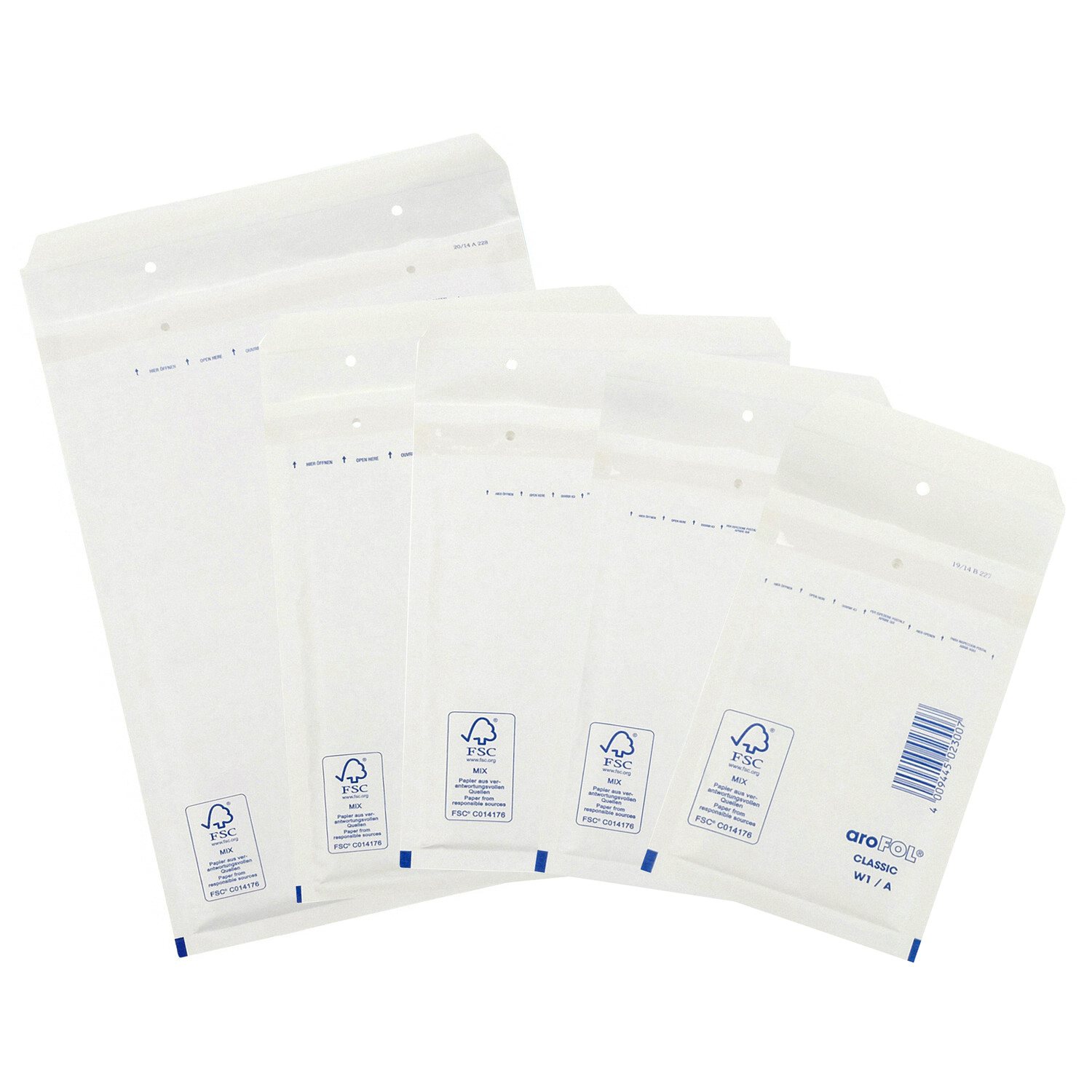 BUDGET Luftpolstertaschen 2/B-12, 120x215mm, passend fr A6, wei, 200 Stk.