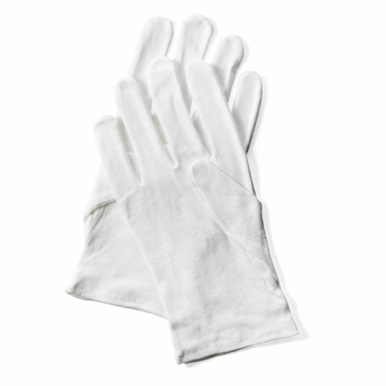 12 Paar Baumwoll Handschuhe Baumwollhandschuhe weiß Gr L 