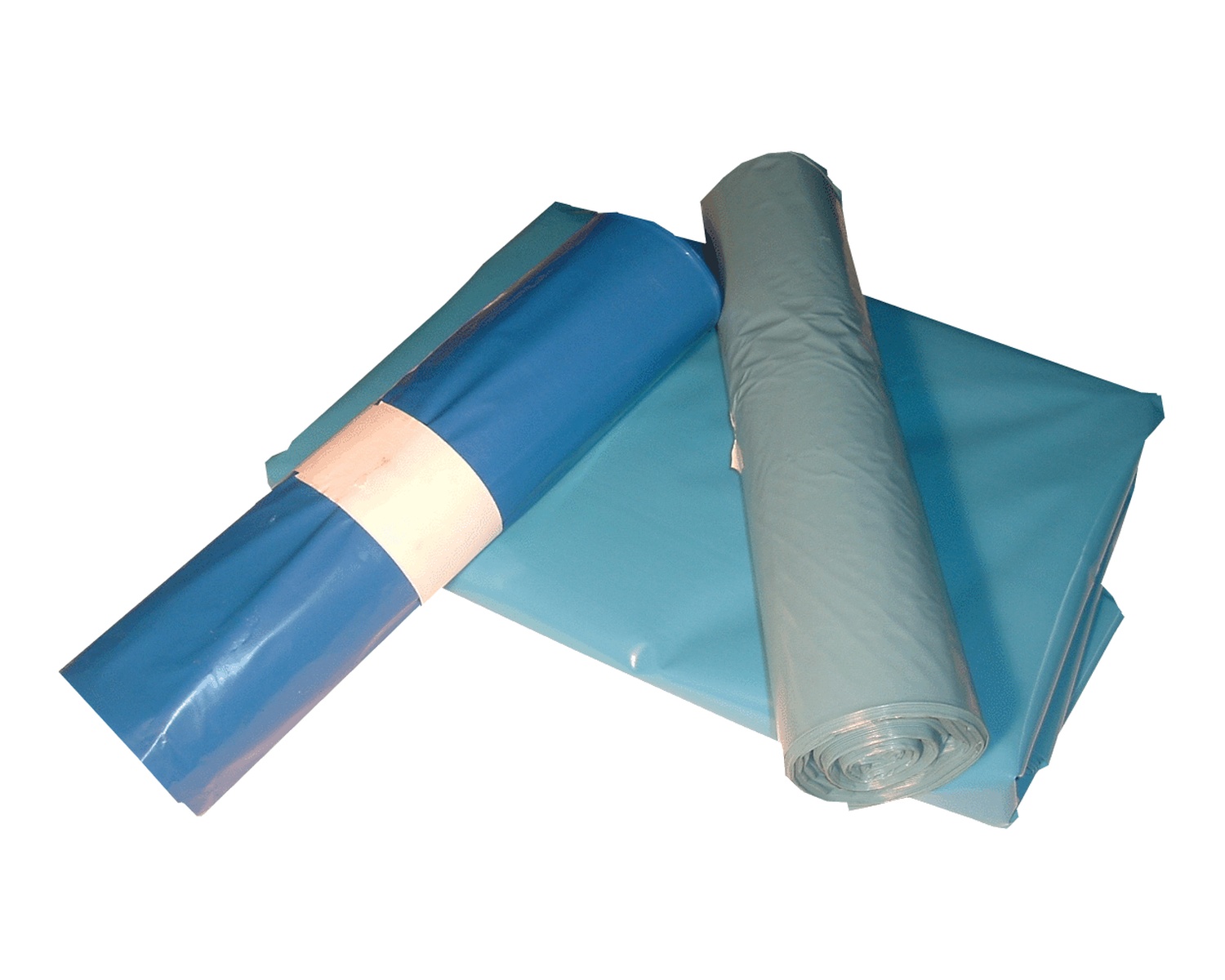 LDPE-Mllscke 120 L, 700 x 1100 mm, Typ 80 = 59 my Regenerat blau, 250 Stk.