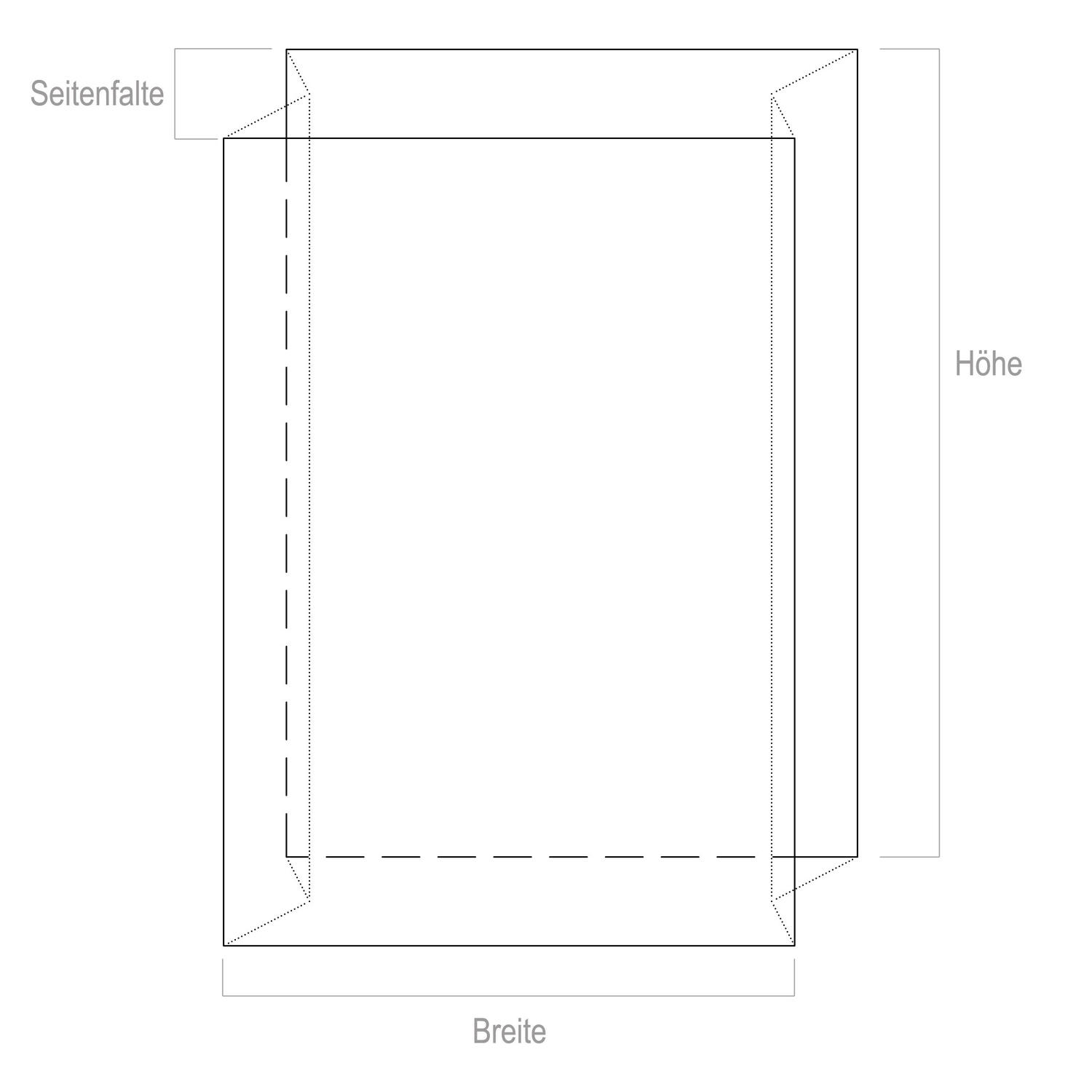 Seitenfaltensack  700x550x1500 mm, hoch transparent, 60my