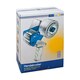 Handabroller grau/blau mit Andrucklasche & Rollenbremse für 50mm x 66m Packband