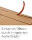 ColomPac Euroboxen L 400 x 300 x 400mm mit Selbstklebeverschluss & Aufreifaden braun