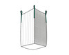 Big Bag 100x100x165cm Typ Holz belüftet 2-seitig Ventilationsstreifen + 2-seitig Netz