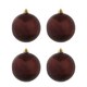Weihnachtskugeln Christbaumkugeln aus Kunststoff braun, 10cm, 4 Stk.