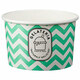 Eisbecher aus Papier Zick Zack Motiv grn 260 ml 8oz mit Deckel, 100 Stk.