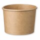 Eisbecher Feinkostbecher aus Kraftpapier FSC rund 230ml braun mit Deckel, 50 Stk.