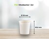 Schnapsbecher Shotbecher Stamperl Pappbecher weiß mit Eichstrich 2cl 20ml, 40 Stk.
