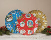 Gebäckschalen Plätzchenschalen für Weihnachtsgebäck Pappe Ø 23 cm verschiedene Motive, 2 Stk