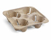 Getränkehalter Tragetablett Becherhalter 4 Becher Coffee to Go 21x21cm,  30 Stk.