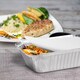 Deckel weiß für Aluschale Pasta Schale Grillschale mit 660ml Volumen, 100 Stk.
