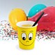 Heiß- und Kaltgetränkebecher Pappbecher Smiling face 200ml 280ml, 50 Stk.